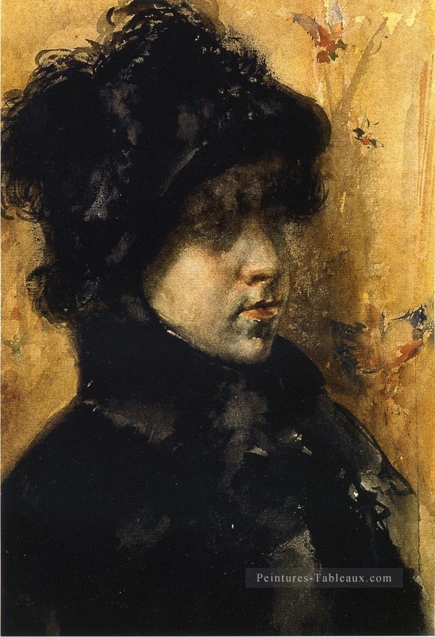 Une étude de portrait William Merritt Chase Peintures à l'huile